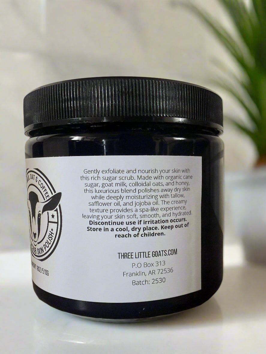 Goat Milk, Oats & Coffee Sugar Scrub Skin Polish